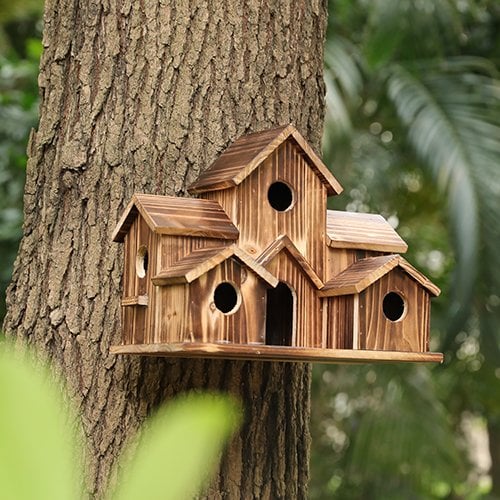 Vogelhuisje - Houten - Nestkastje - Vogelhuisje Vogelvoederbak - Vogelhuisjes-Boetiek Moda