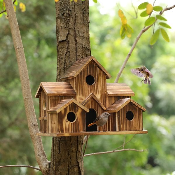Vogelhuisje - Houten - Nestkastje - Vogelhuisje Vogelvoederbak - Vogelhuisjes-Boetiek Moda