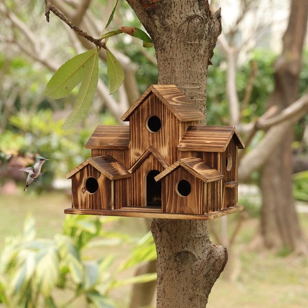 Vogelhuisje - Houten - Nestkastje - Vogelhuisje Vogelvoederbak - Vogelhuisjes-Boetiek Moda
