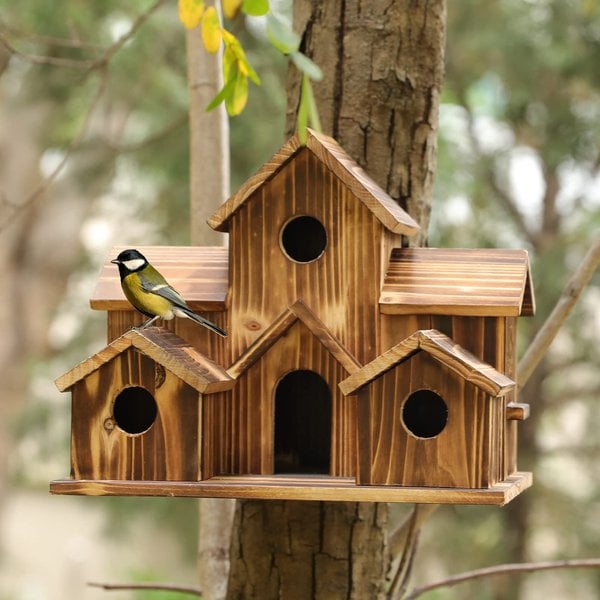 Vogelhuisje - Houten - Nestkastje - Vogelhuisje Vogelvoederbak - Vogelhuisjes-Boetiek Moda