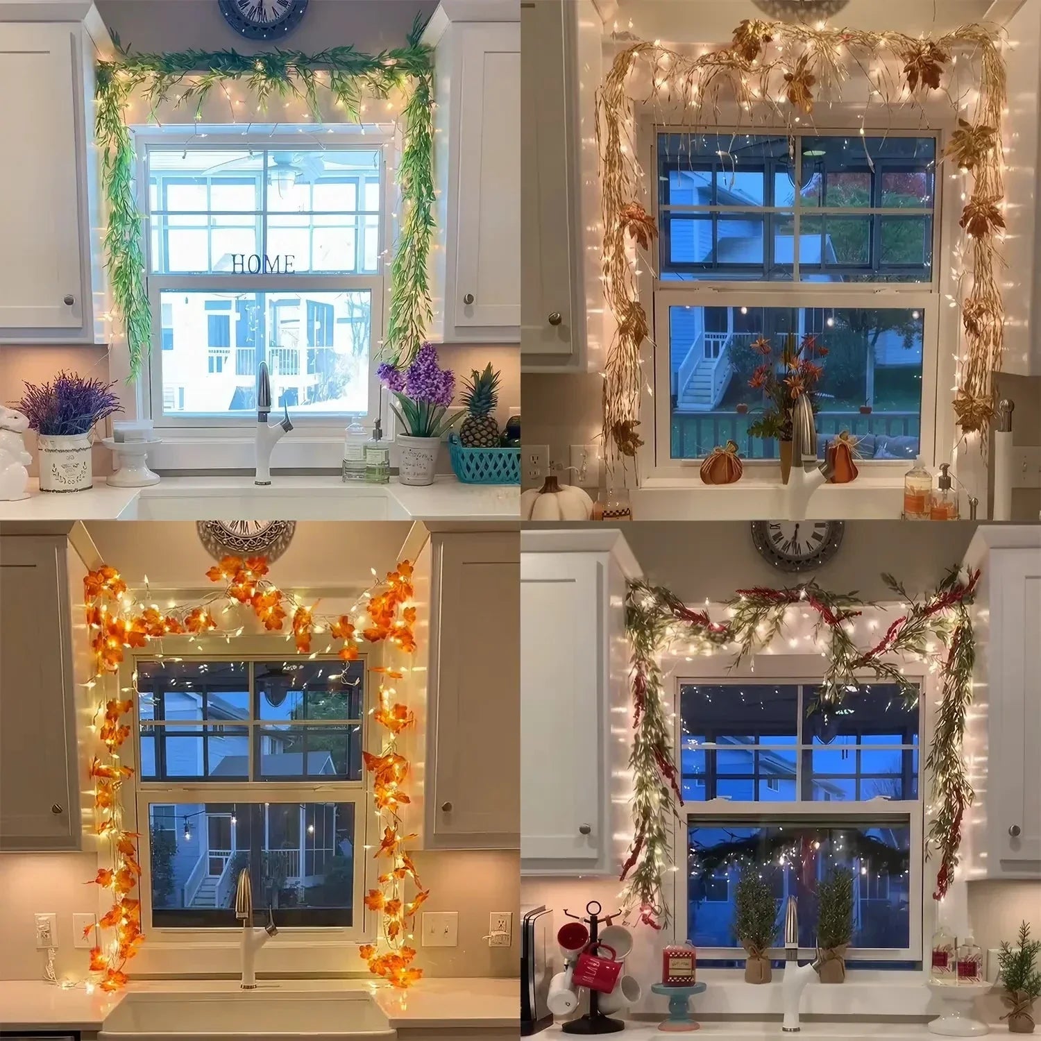 Voorverlichte slinger - LED - Kunstmatig - Kerstslingers - Kerstverlichting-Boetiek Moda