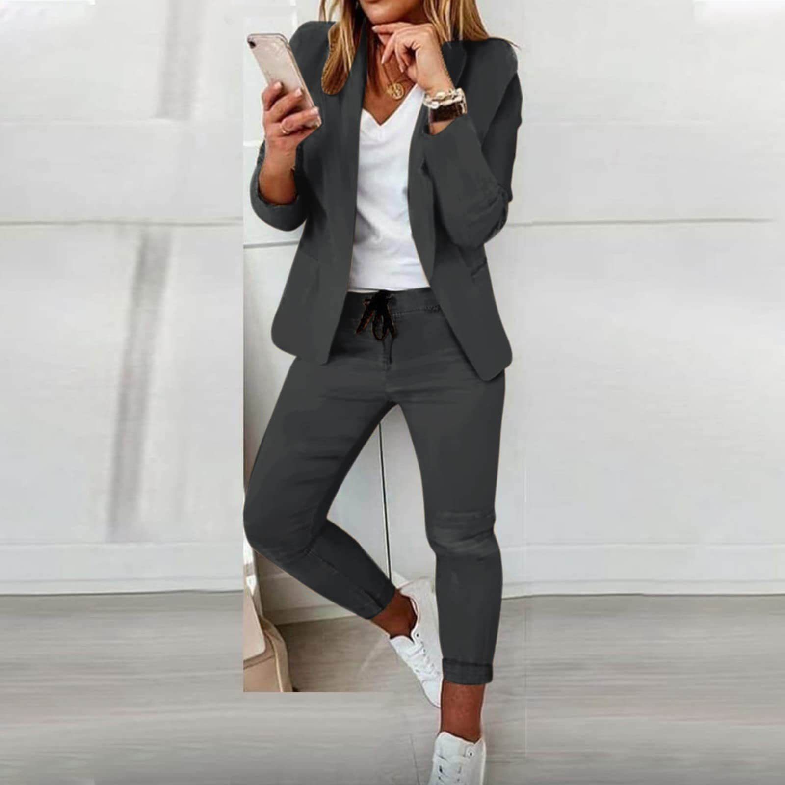 Blazerset | Casual | Trekkoord | Blazer en joggingbroek set | Co-ord set voor dames