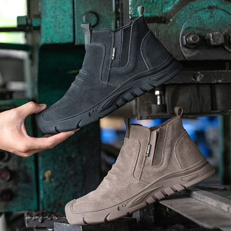 Werklaarzen - Antislip - Instapmodel - Enkellaarzen - Herenlaarzen-Boetiek Moda