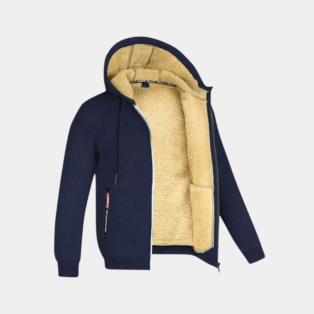 Winter Hoodie | Warm | Fleece Gevoerd | Zip-Up Hoodie | Heren Hoodie Jas-Boetiek Moda