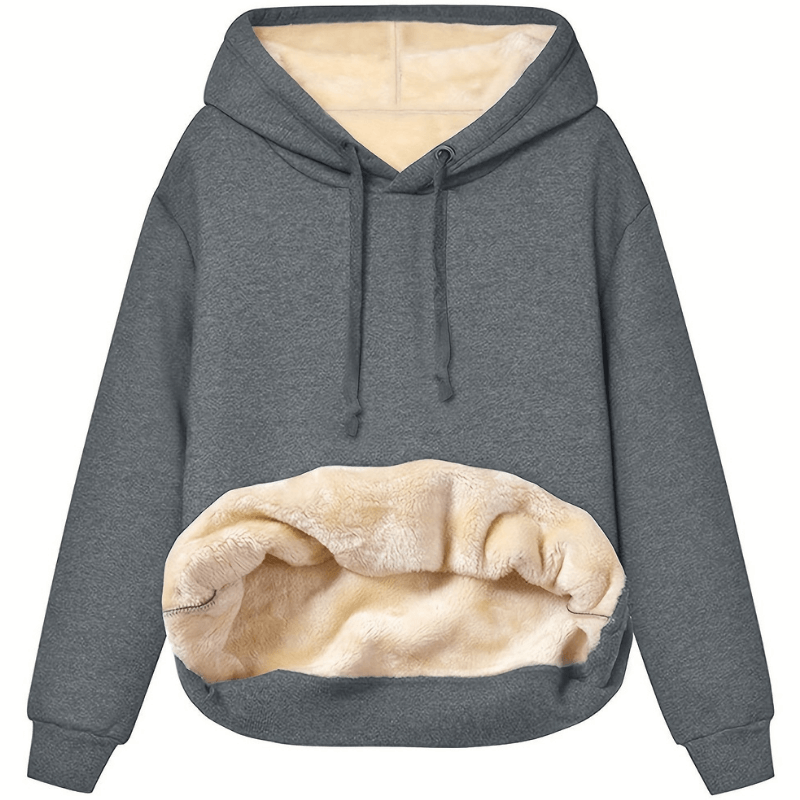 Winter Hoodie - Warm - Losse pasvorm - Sherpa Fleece Hoodie - Pullover Hoodie-Boetiek Moda