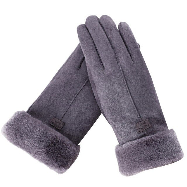Winterhandschoenen - Warm - Bont gevoerd - TouchScreen handschoenen - Vrouwenhandschoenen-Boetiek Moda