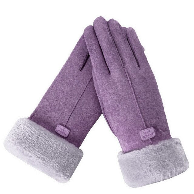 Winterhandschoenen - Warm - Bont gevoerd - TouchScreen handschoenen - Vrouwenhandschoenen-Boetiek Moda