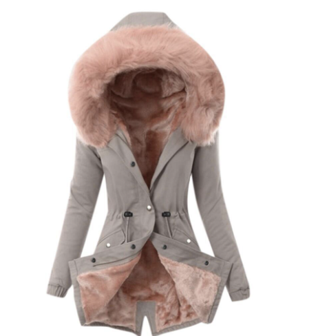 Winterjas | Bont capuchon | Fleece gevoerd | Winter Parka | Winterjassen voor dames-Boetiek Moda