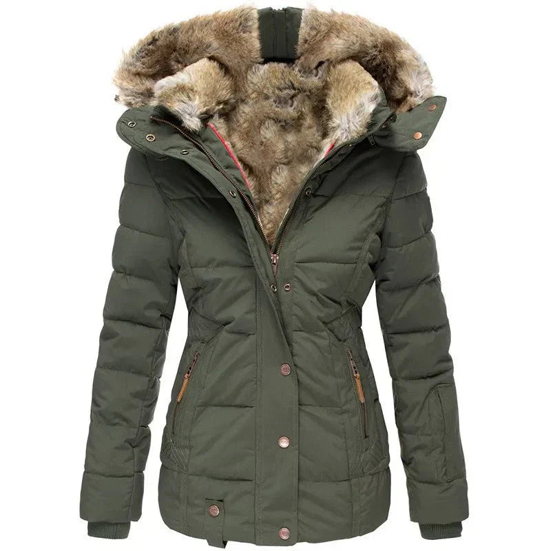 Winterjas | Capuchon | Parka | Bontgevoerde Jas | Winterjas voor Vrouwen-Boetiek Moda