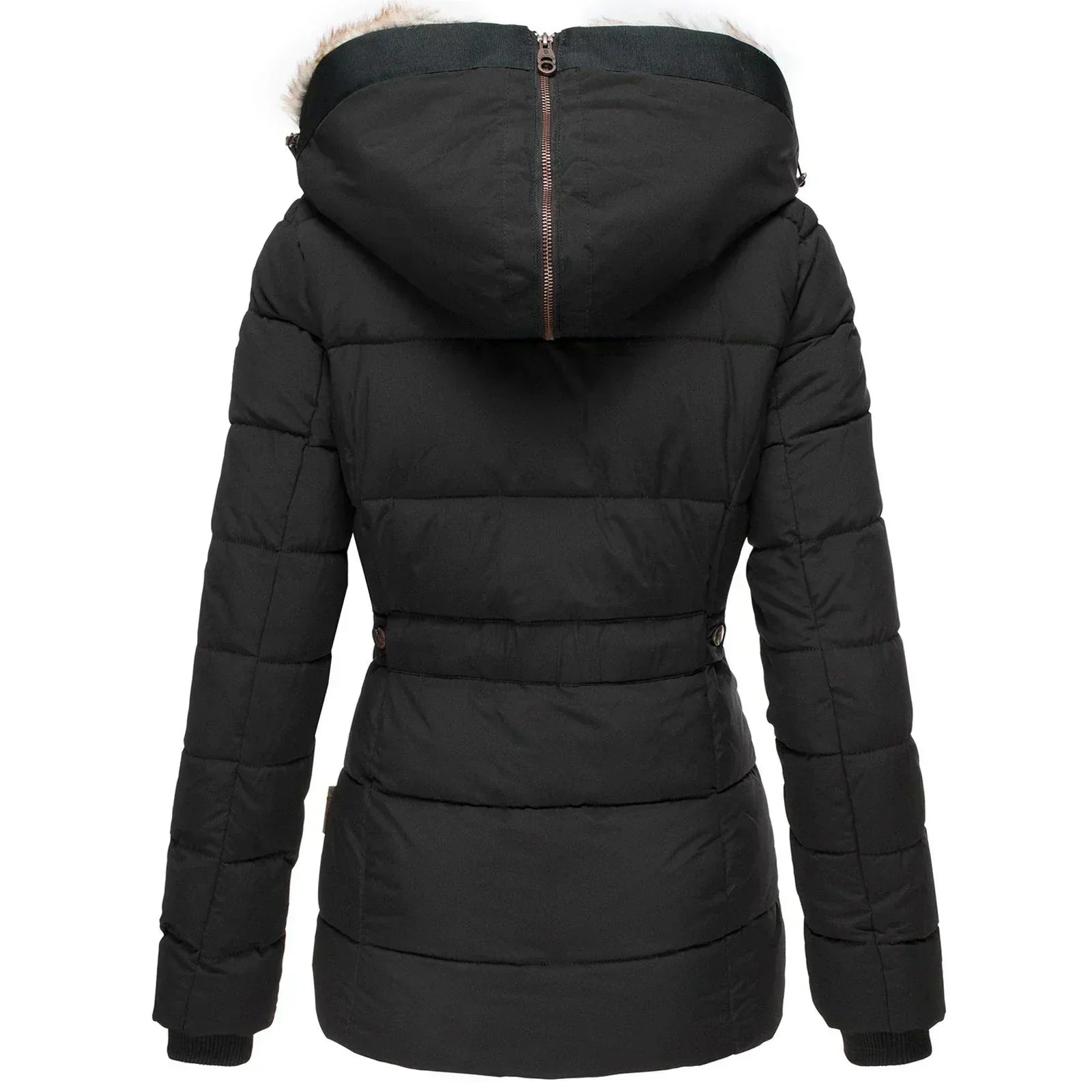 Winterjas | Capuchon | Parka | Bontgevoerde Jas | Winterjas voor Vrouwen-Boetiek Moda