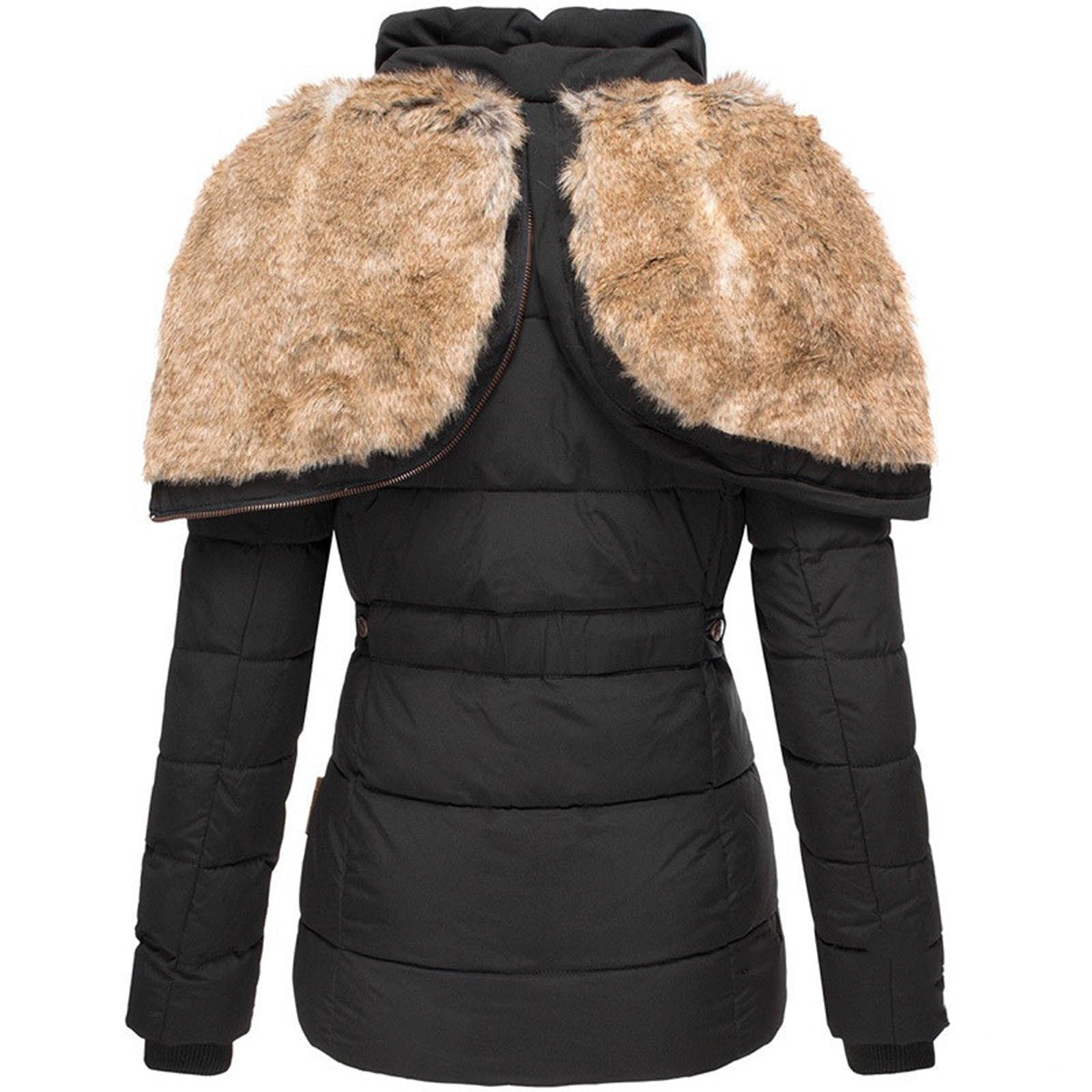 Winterjas | Capuchon | Parka | Bontgevoerde Jas | Winterjas voor Vrouwen-Boetiek Moda