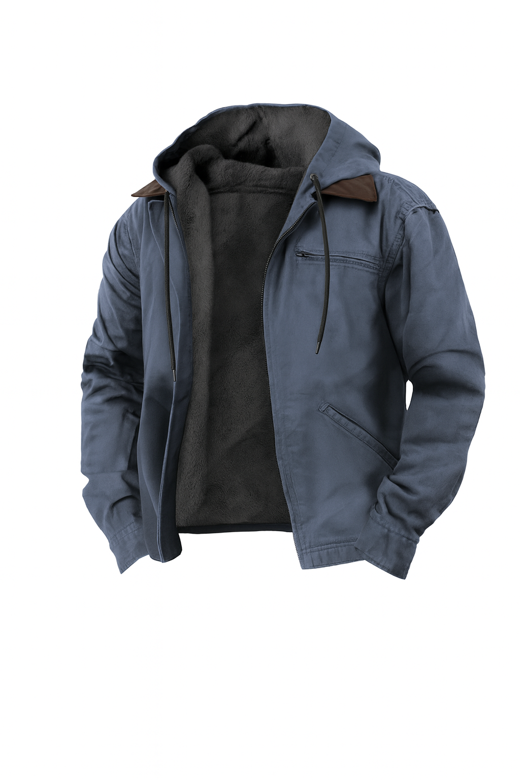 Winterjas - Casual - Met fleece gevoerd - Jas met capuchon - Herenjas-Boetiek Moda