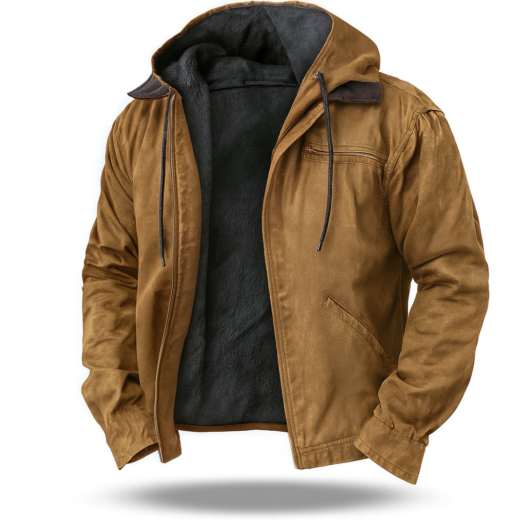 Winterjas - Casual - Met fleece gevoerd - Jas met capuchon - Herenjas-Boetiek Moda