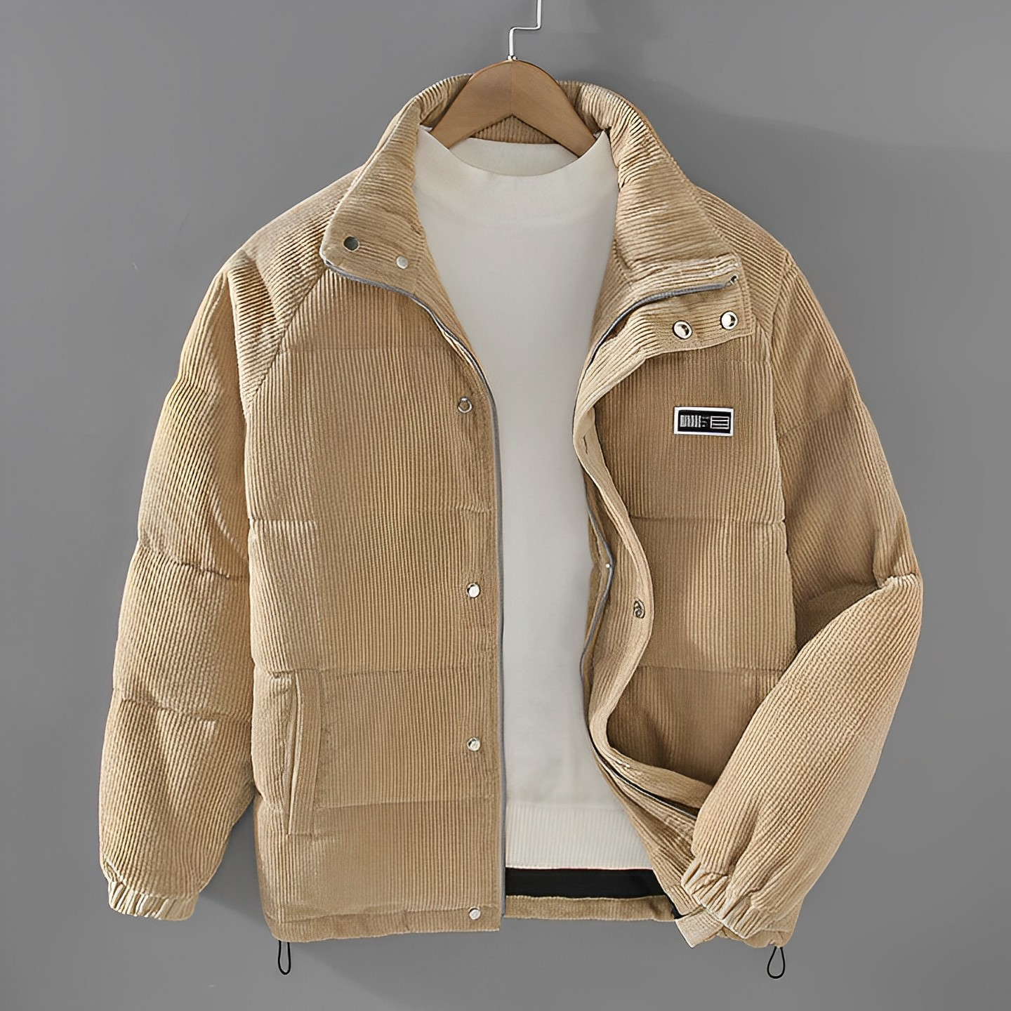 Winterjas - Corduroy - Zip-Up - Pufferjas - Heren winterjassen-Boetiek Moda