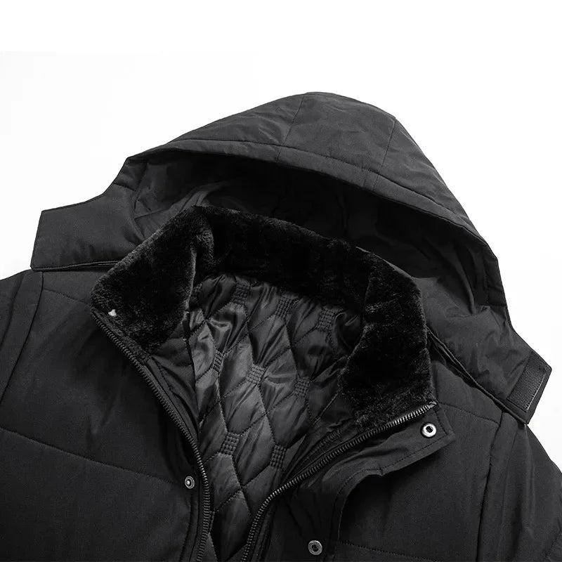 Winterjas - Gewatteerde winterparka met capuchon voor heren-Boetiek Moda
