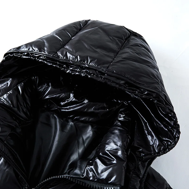Winterjas - Herenrits met capuchon en glanzende pufferjas-Boetiek Moda