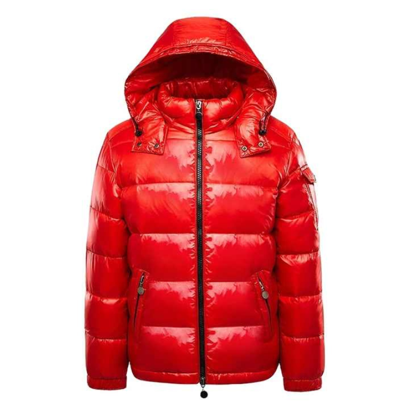 Winterjas - Herenrits met capuchon en glanzende pufferjas-Boetiek Moda