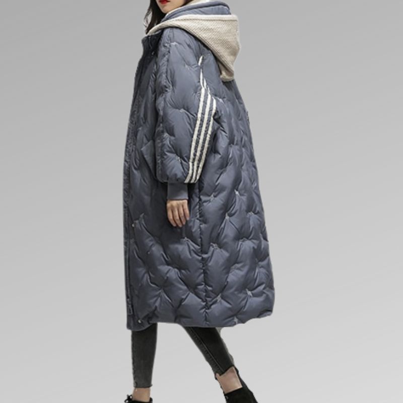 Winterjas - Lange oversized gewatteerde pufferjas voor dames-Boetiek Moda