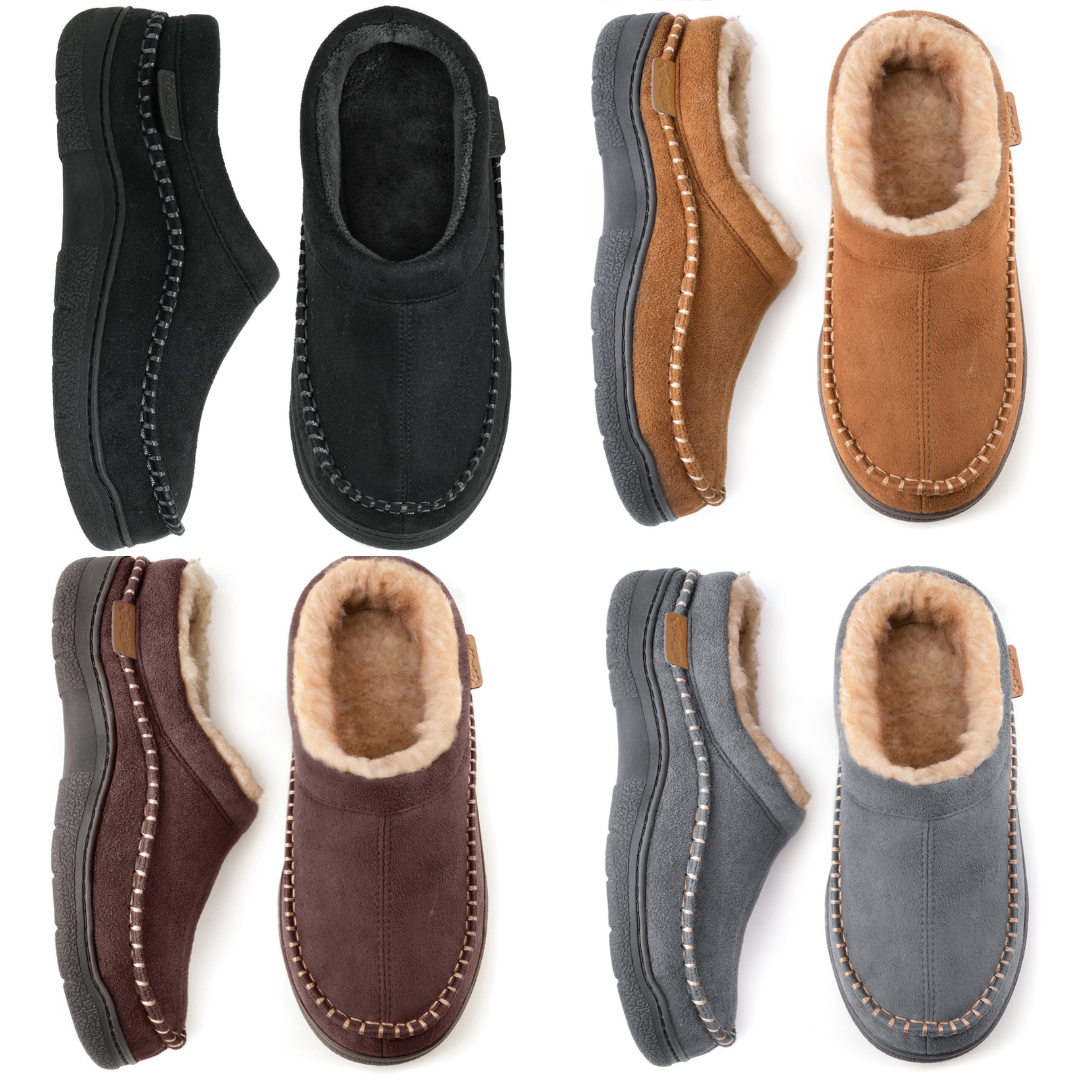 Winterklompen | Warm | Bontgevoerd | Slip-On Schoenen | Herenslippers-Boetiek Moda