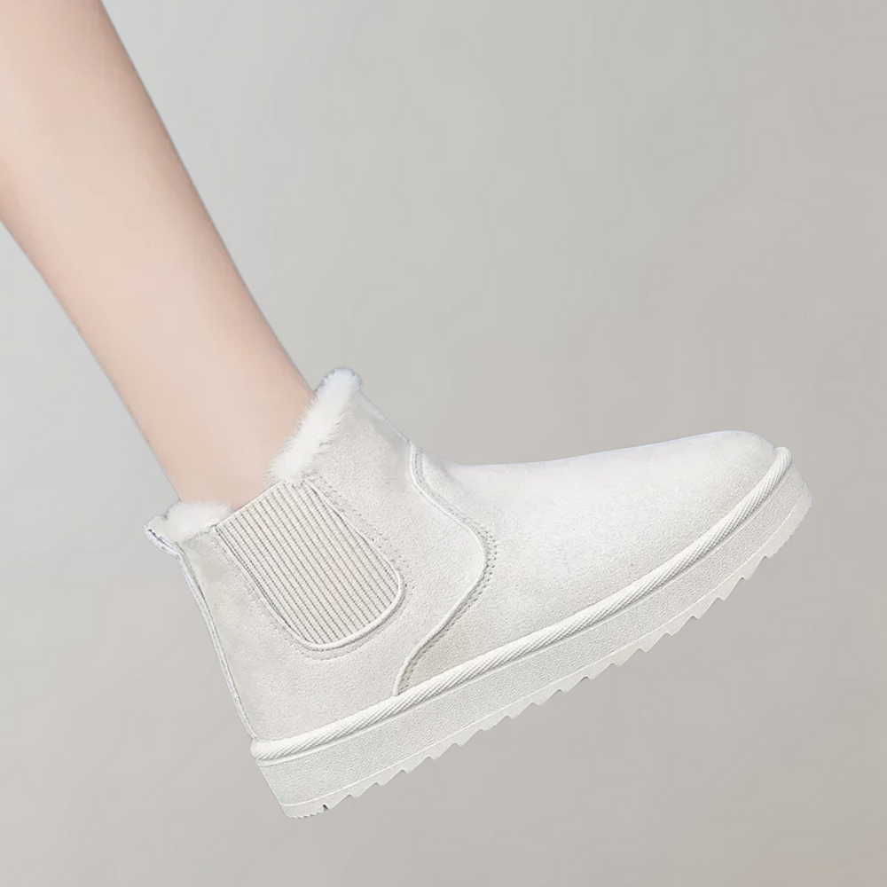 Winterlaarzen | Slip-On | Bont | Enkellaarzen | Vrouwenlaarzen-Boetiek Moda