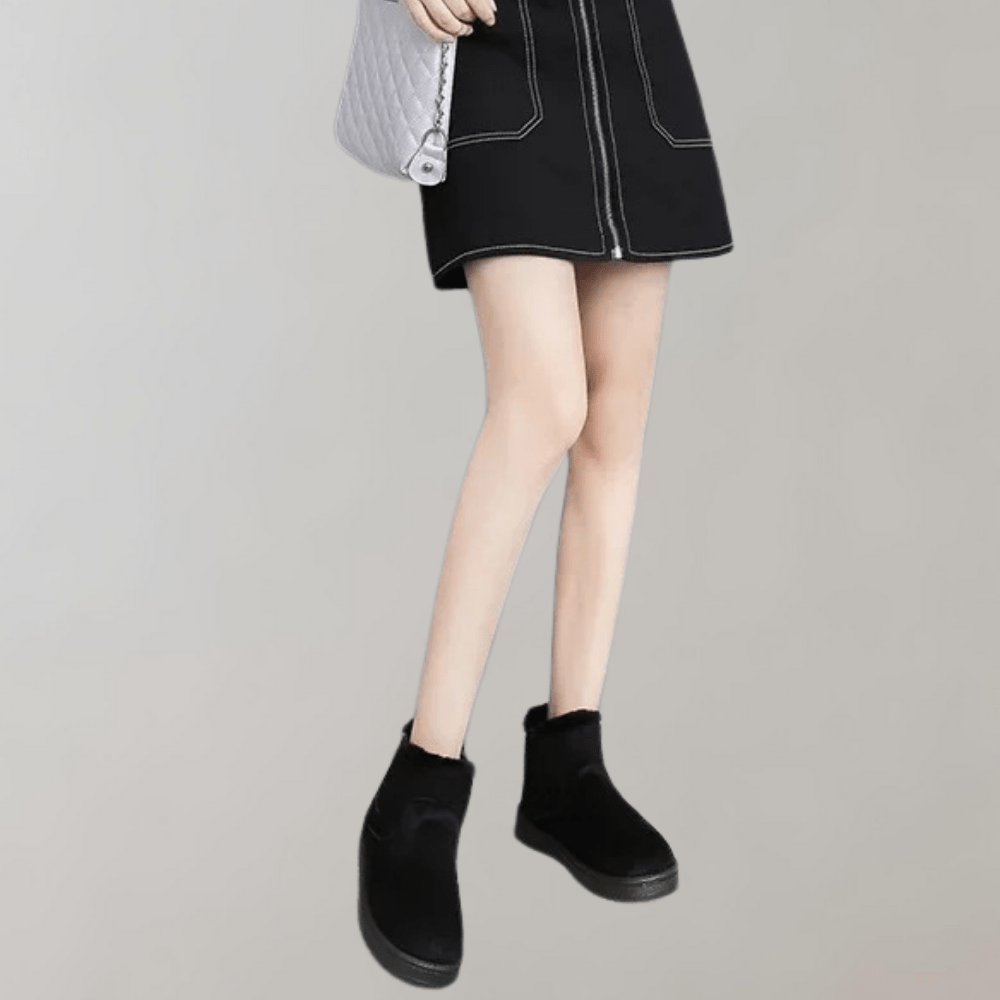 Winterlaarzen | Slip-On | Bontgevoerd | Enkellaarzen | Dameslaarzen-Boetiek Moda