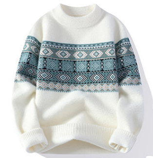 Wintertrui | Ronde hals | Relaxte pasvorm | Gebreide trui | Heren trui-Boetiek Moda