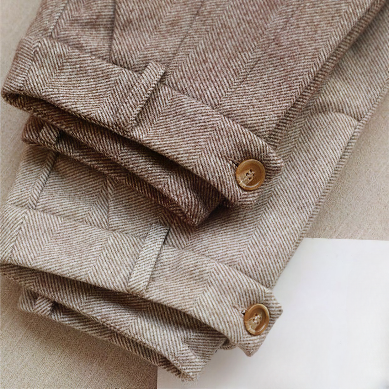 Wollen Broek | Visgraat | Slim Fit | Casual Broek | Herenbroek-Boetiek Moda