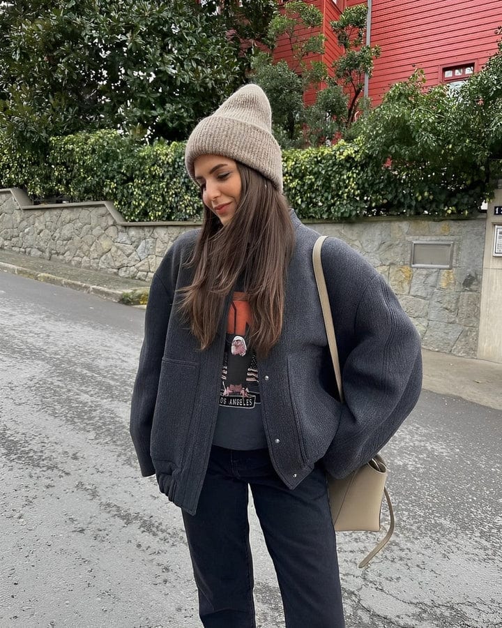 Wollen jas - Knoopsluiting - Zakken - Oversized jas - Damesjas-Boetiek Moda