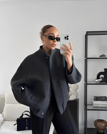 Wollen jas - Knoopsluiting - Zakken - Oversized jas - Damesjas-Boetiek Moda