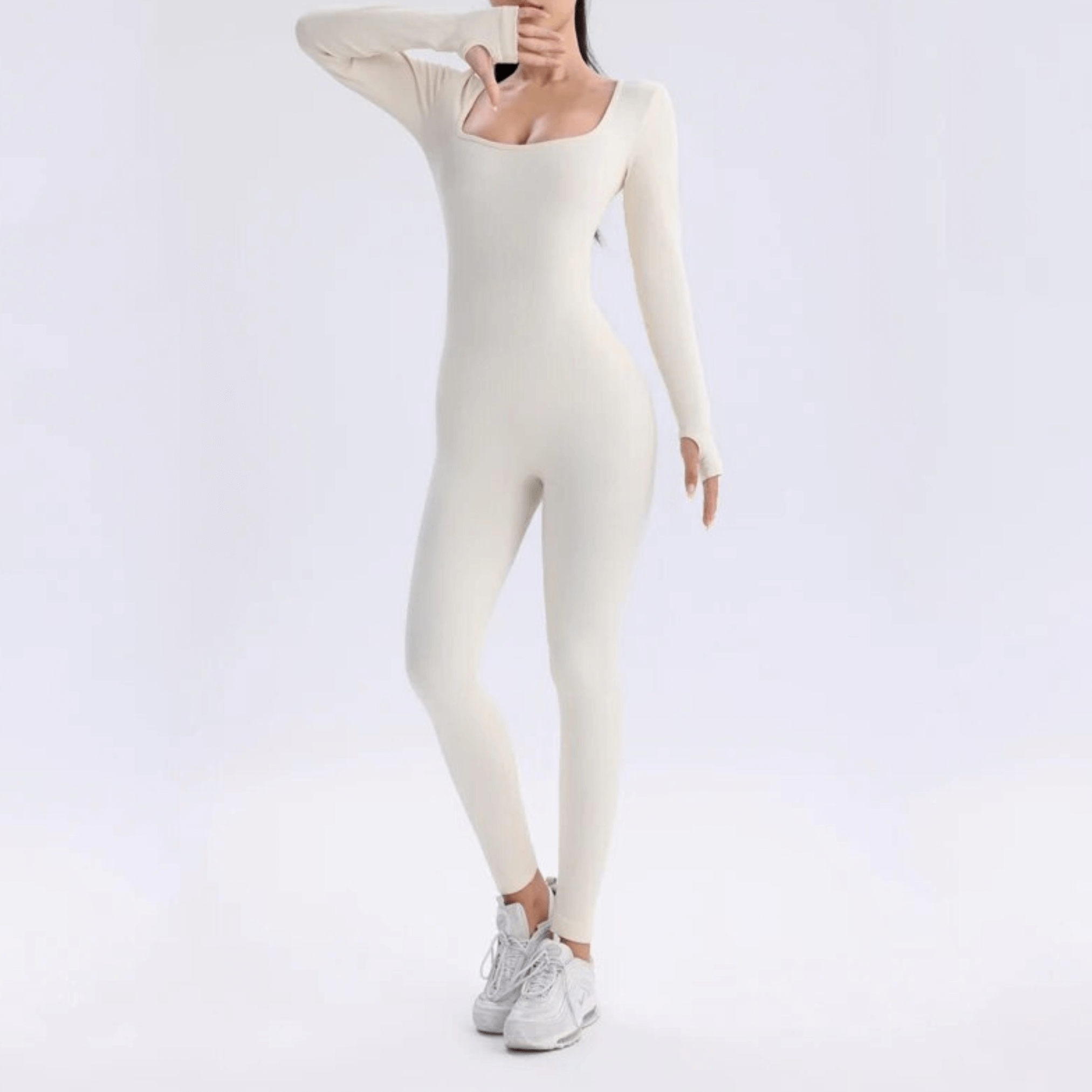 Workout Jumpsuit - Flatterende jumpsuit met lange mouwen voor dames om in te sporten-Boetiek Moda