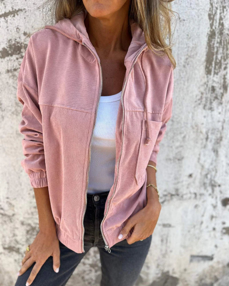 Zip-Up Hoodie - Casual Lichtgewicht Hooded Jacket voor dames-Boetiek Moda