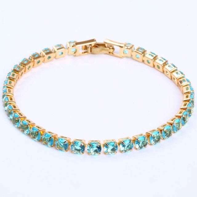 Zirkoon Armband - Zilveren gouden sieraden tennisarmband voor dames-Boetiek Moda