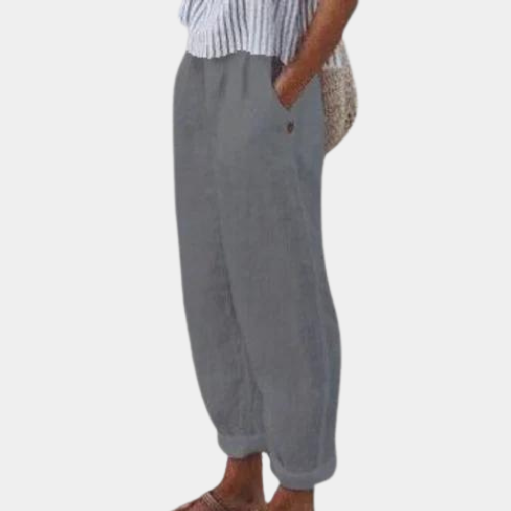 Zomerbroek - Los model - Lichtgewicht - Linnen broek - Damesbroek-Boetiek Moda