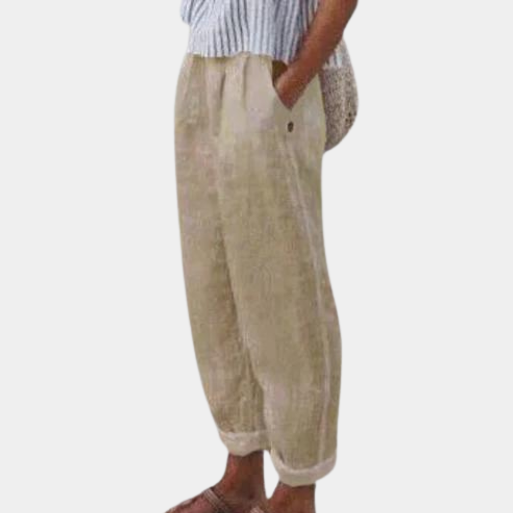 Zomerbroek - Los model - Lichtgewicht - Linnen broek - Damesbroek-Boetiek Moda