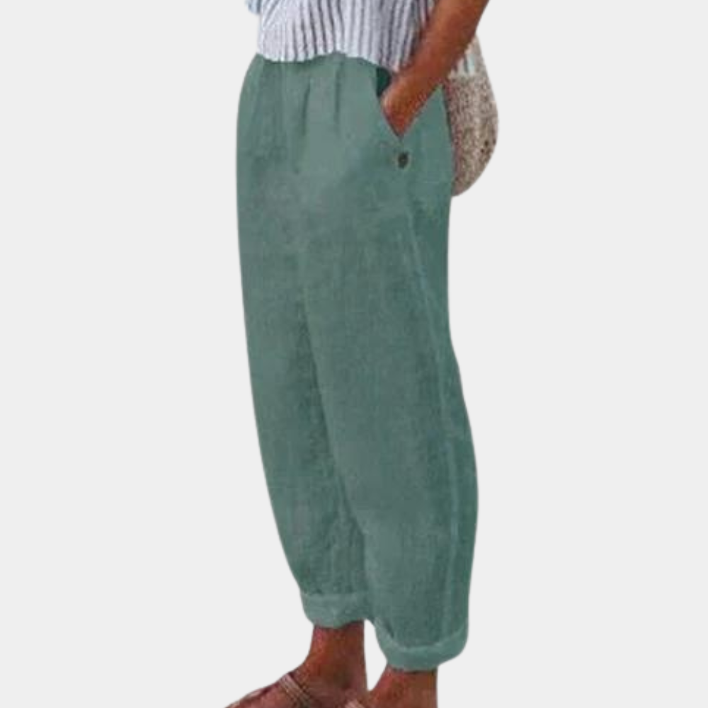 Zomerbroek - Los model - Lichtgewicht - Linnen broek - Damesbroek-Boetiek Moda