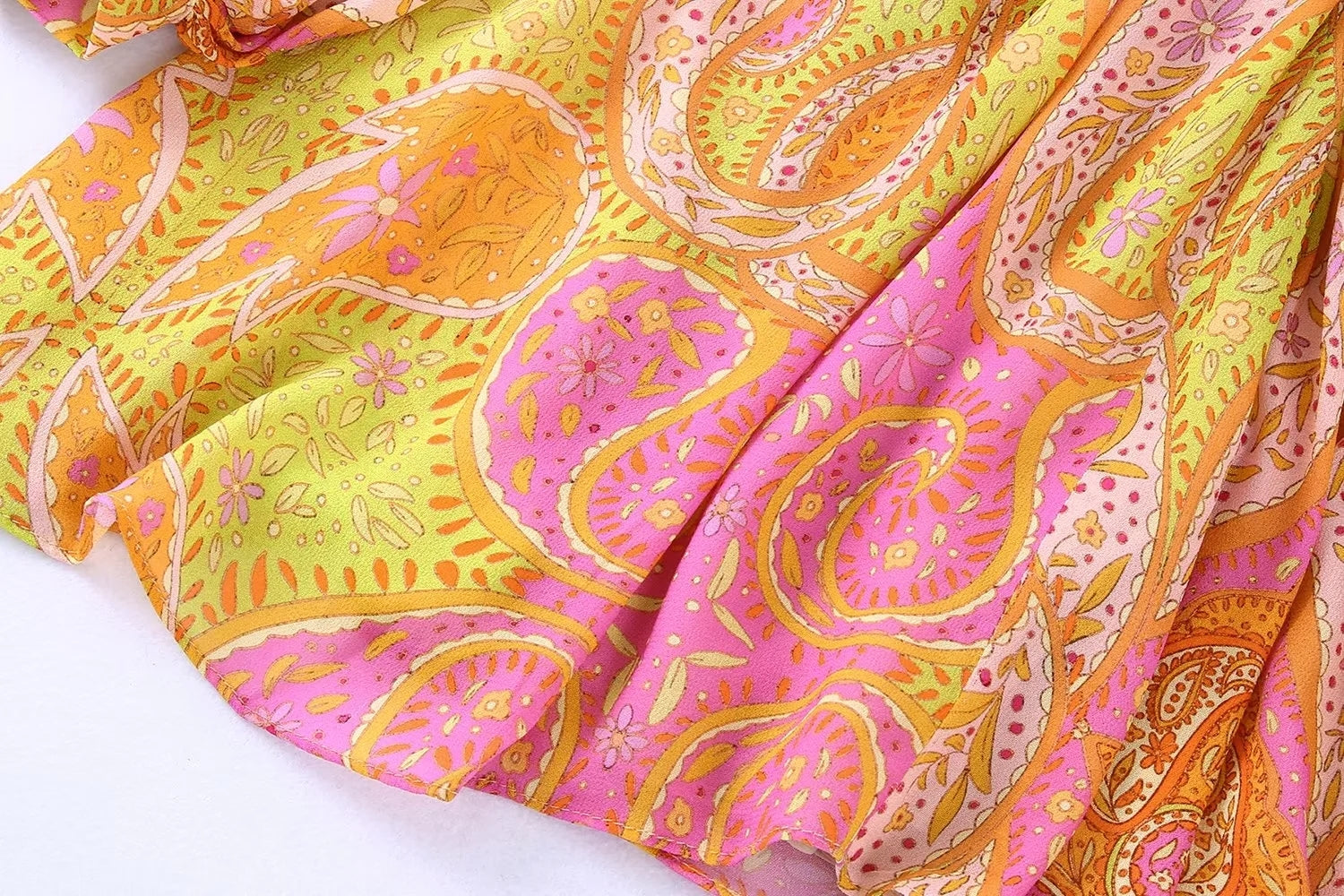 Zomerjurk | Lantaarnmouw | Cut-Out | Flowy Jurk | Mini Jurk-Boetiek Moda