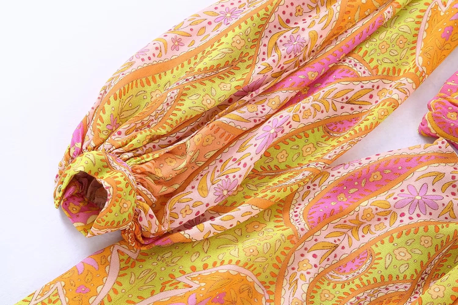 Zomerjurk | Lantaarnmouw | Cut-Out | Flowy Jurk | Mini Jurk-Boetiek Moda