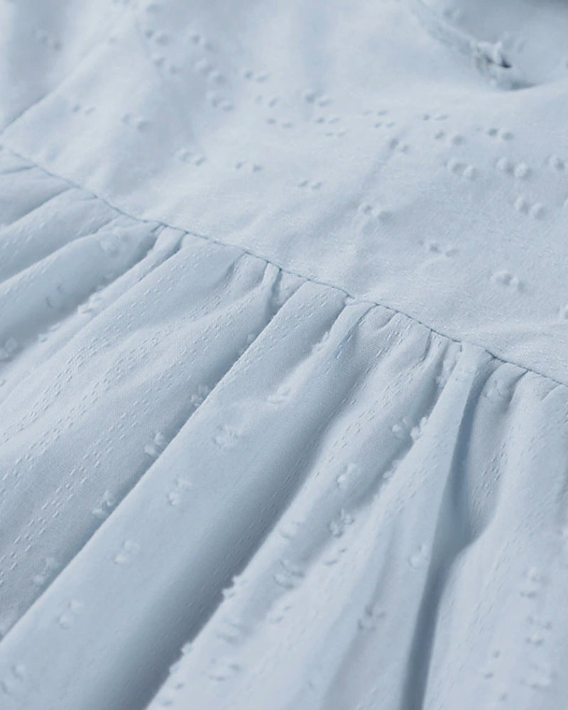 Zomerjurk | Los model | V-hals | Jurk met lange mouwen | Casual Jurk-Boetiek Moda