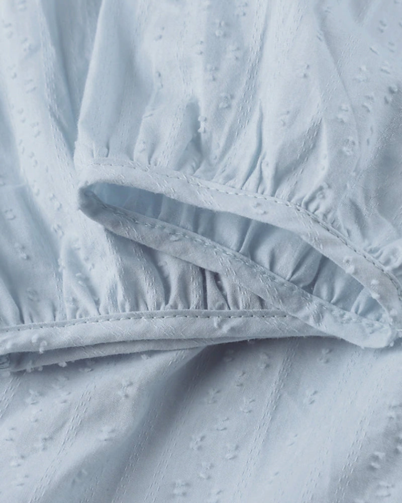 Zomerjurk | Los model | V-hals | Jurk met lange mouwen | Casual Jurk-Boetiek Moda