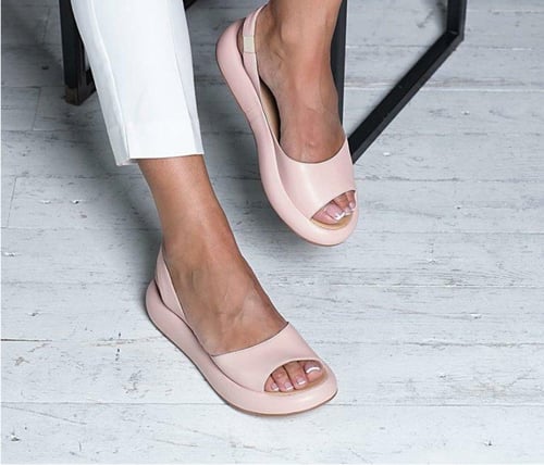 Zomersandalen - Slip-On Open Teen Platform Sandalen voor Dames-Boetiek Moda