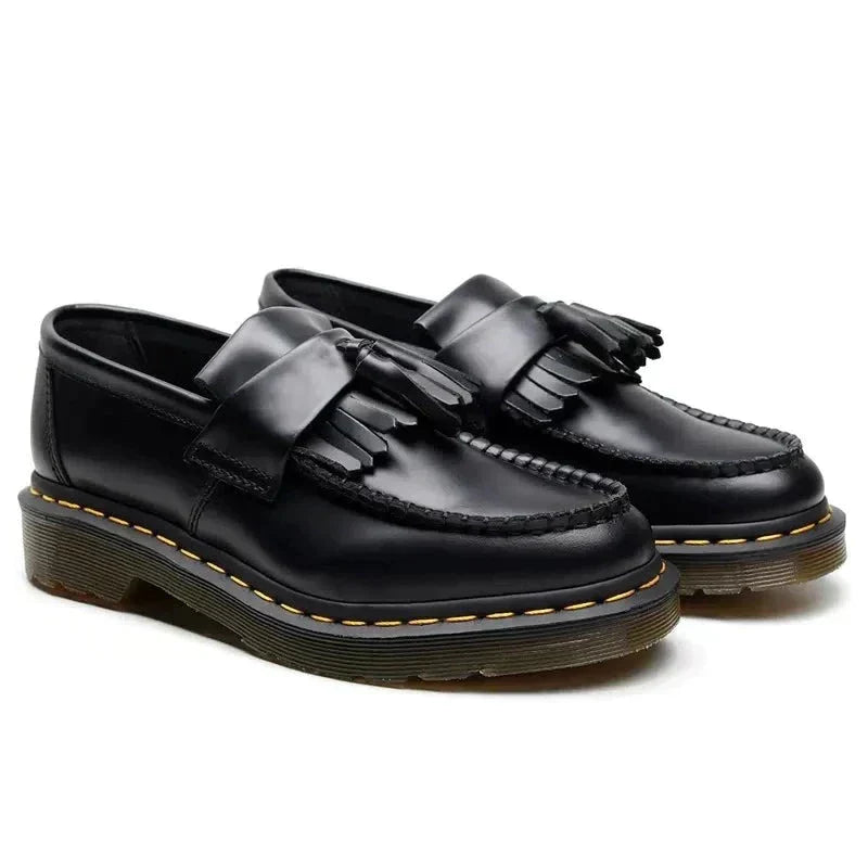 Zwarte Loafers - Heren Chunky Slip-On Tassel Loafer Schoenen-Boetiek Moda