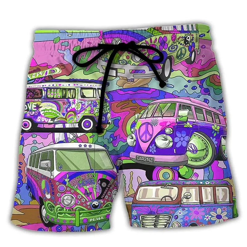 Zwemshort - Bedrukt - Koord - Board Shorts - Heren Zwemmode-Boetiek Moda
