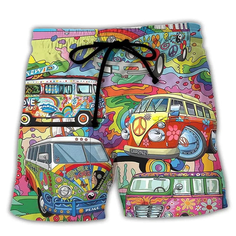 Zwemshort - Bedrukt - Koord - Board Shorts - Heren Zwemmode-Boetiek Moda