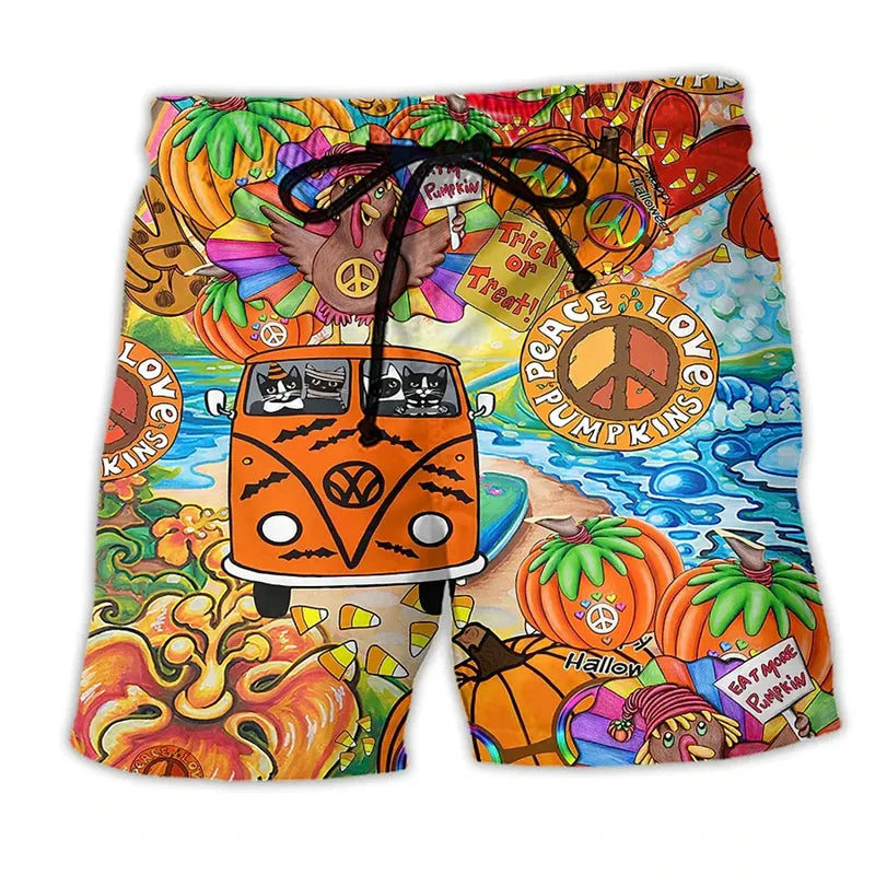 Zwemshort - Bedrukt - Koord - Board Shorts - Heren Zwemmode-Boetiek Moda