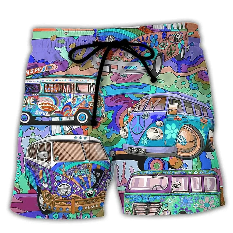 Zwemshort - Bedrukt - Koord - Board Shorts - Heren Zwemmode-Boetiek Moda
