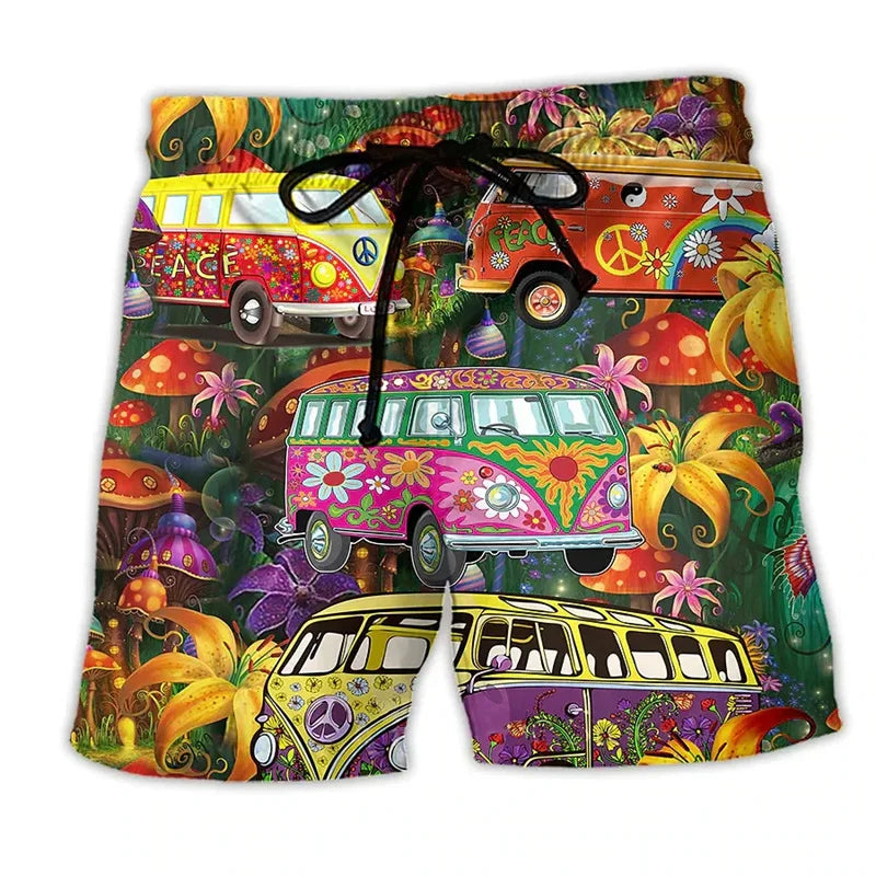 Zwemshort - Bedrukt - Koord - Board Shorts - Heren Zwemmode-Boetiek Moda