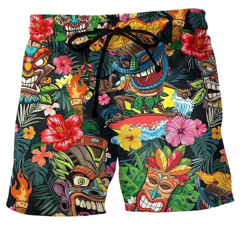 Zwemshort - Bedrukt - Koord - Board Shorts - Heren Zwemmode-Boetiek Moda