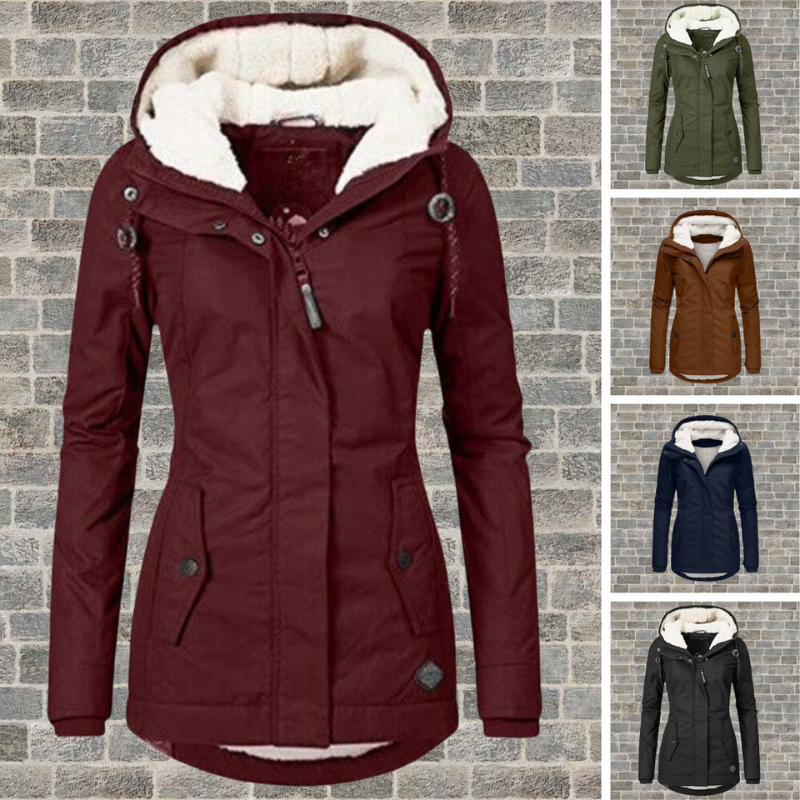 Winterjas - Met capuchon - Met fleecevoering - Winterparka - Winterjas voor dames