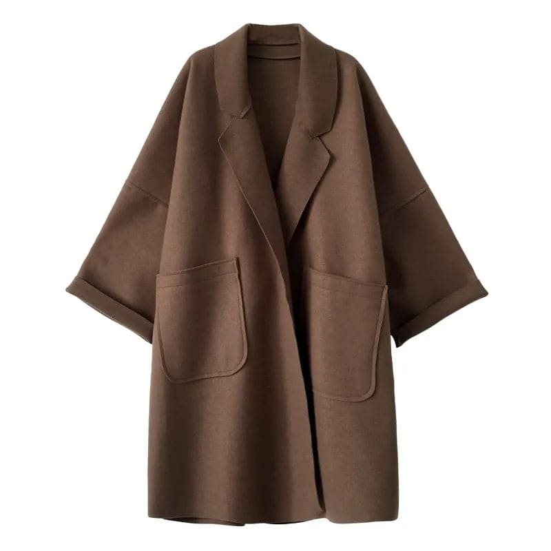 Trenchcoatigan - Wol - Oversized - Trenchcoat - Damescoatigan