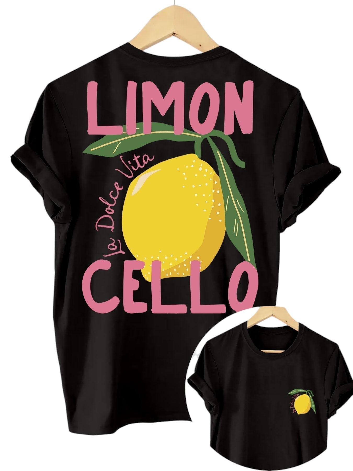 Limoncello T-shirt - Unisex - Ronde hals - Citroen T-shirt - Oversized T-shirt